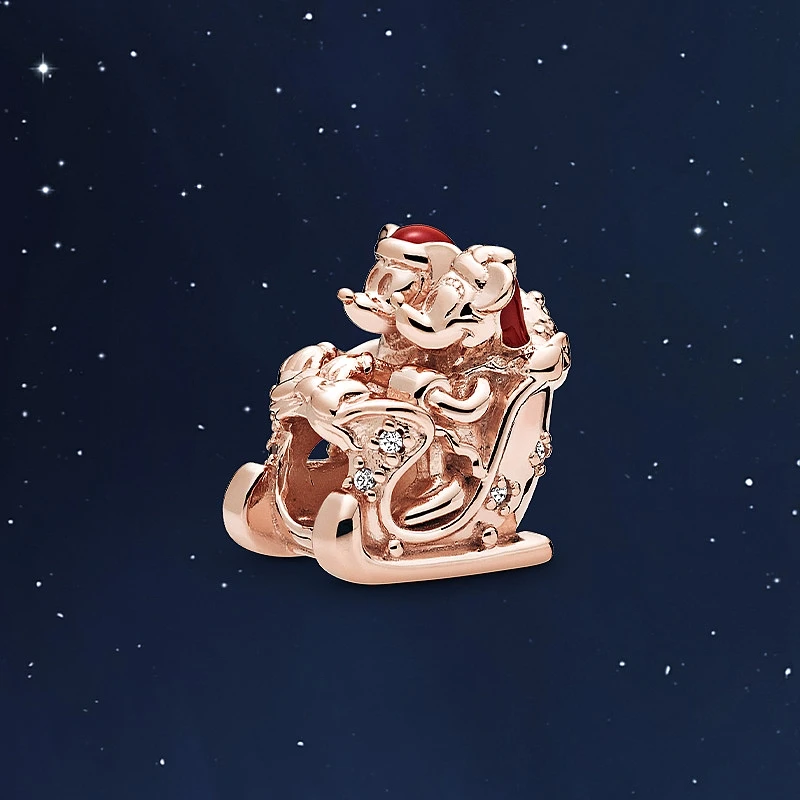 Hot sell 925 Silver  Fashion Christmas Tree Charms Crutch Candy Scavenger  Santa Claus Pendant Fit for pandora Bracelet