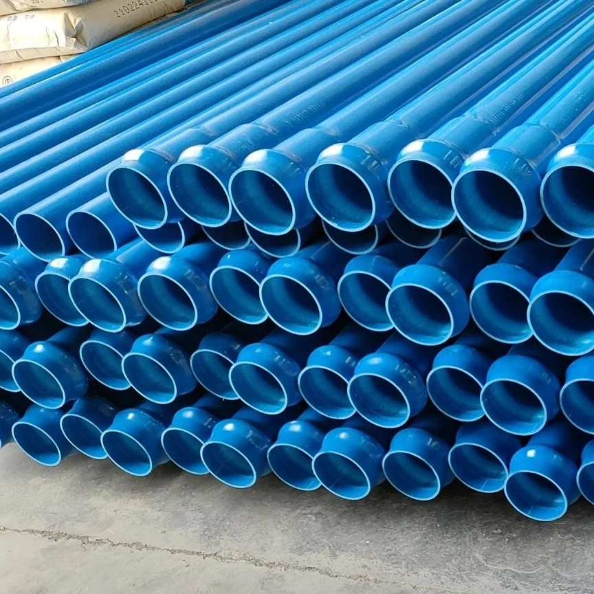Factory 100% New Material O Belled End  200mm Diameter Pvc or Upvc Perforated Drainage Pipe Water Supply