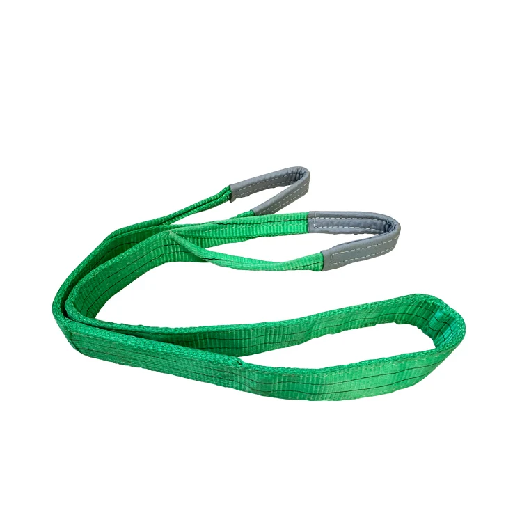 Customized Working Load 2T Width 60mm Length 2m Color Green polyester webbing sling