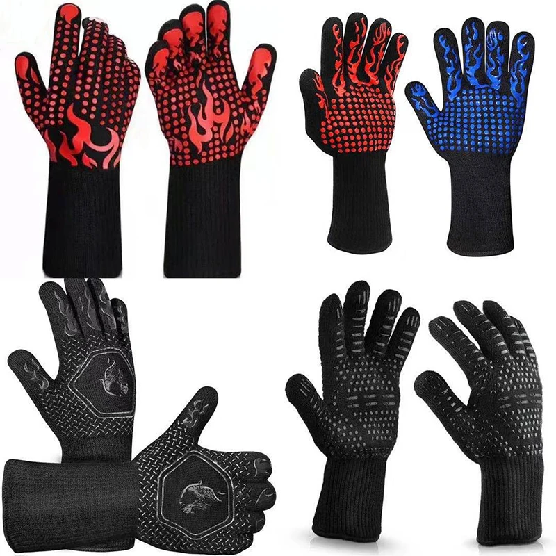 Fireman Fire Proof Firefighter Firefighting Rescue Gloves / Fire Resistant And Heat Insulation Gloves