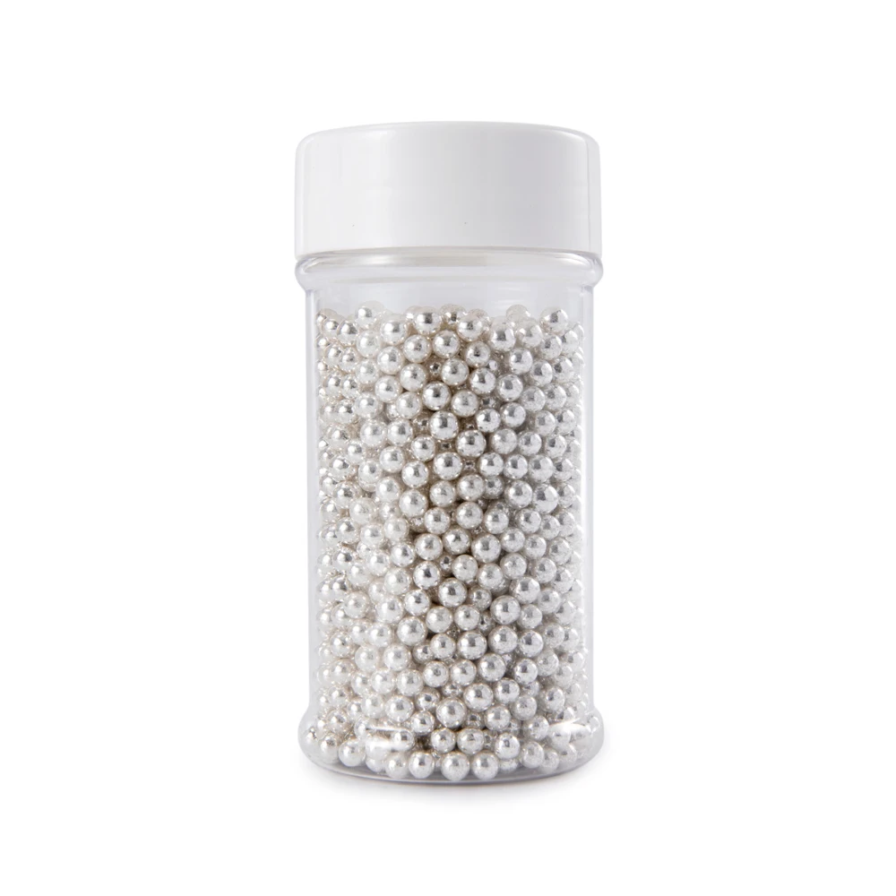 85g Baking Decorations Granular Candy 4mm Silver Sugar Beads Cake Craft Accessories Cake Decoration Sugar Beads