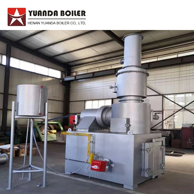 50 kg China best selling waste feather hair towel incinerator