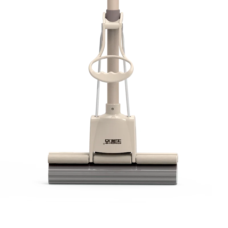 Orange And Coffee Foldable 27cm Telescopic Cleaning Squeeze Sponge Pva Super Mop