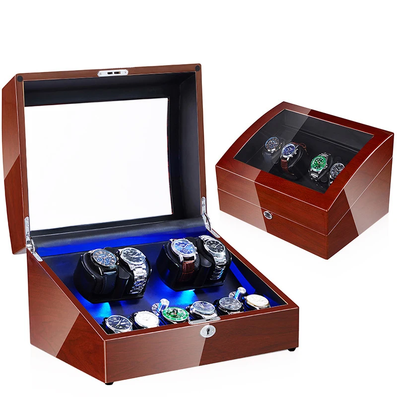 Cross border mute antimagnetic shaker full automatic mechanical watch rotary upper chain box electric motor shaker wooden