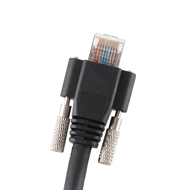 cat6a Extra soft shield ethernet cable RJ45 8P8C with screws lock Patch Cable Utp Patch Cord Rj45 Cable