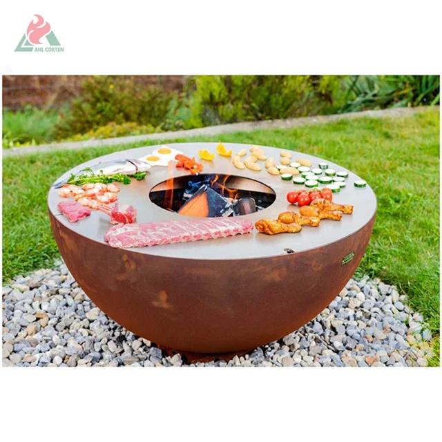 barbeque dining table grill barbeque grill outdoor set high quality wood burning barbeque grill
