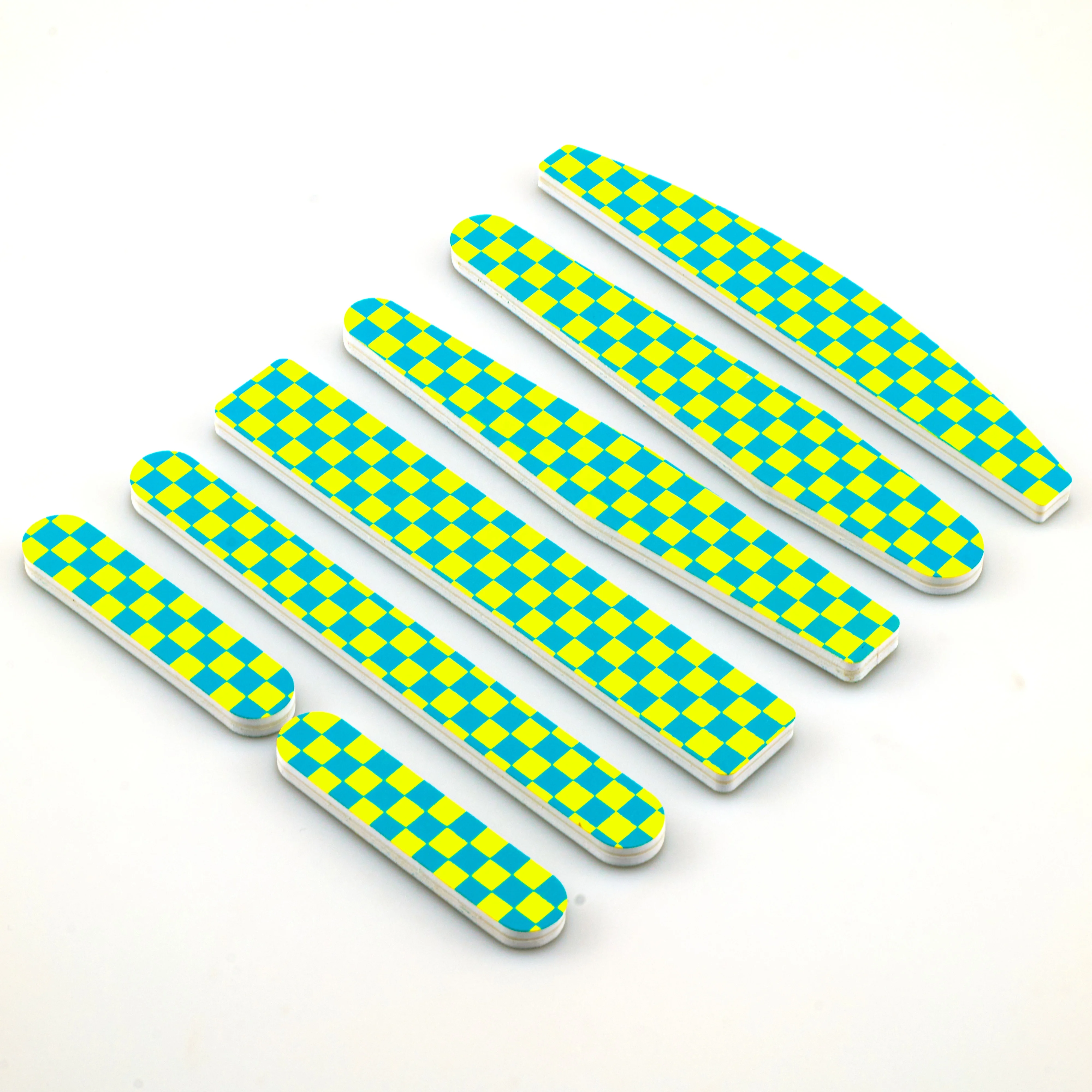 Professional Printed Grit 100 180 Manicure Set Foot File Emery Board Baby Nail File