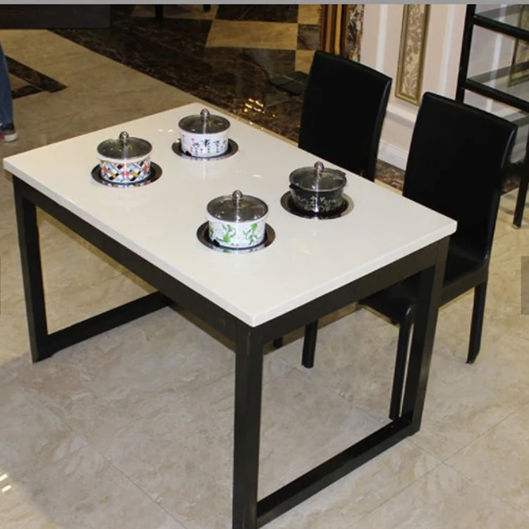 Modern Marble Top Restaurant Coffee Shop Home Kitchen Dining Room Table and Chair