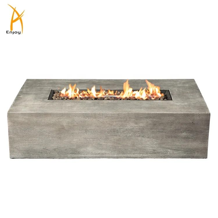 Hot Sales 48 Inch Faux Wood Gas Fire Pit  Patio Propane Fire Pit