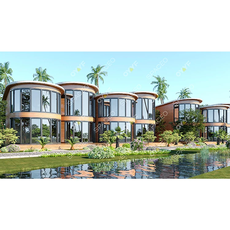 OYYF Townhouse Prefabricated Condominium Buildings Timber Frame Wooden House