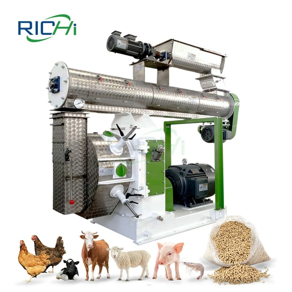 RICHI Large Capacity 5-7 T/H Feed Machine for Animal Poultry Chicken Duck Livestock Feed