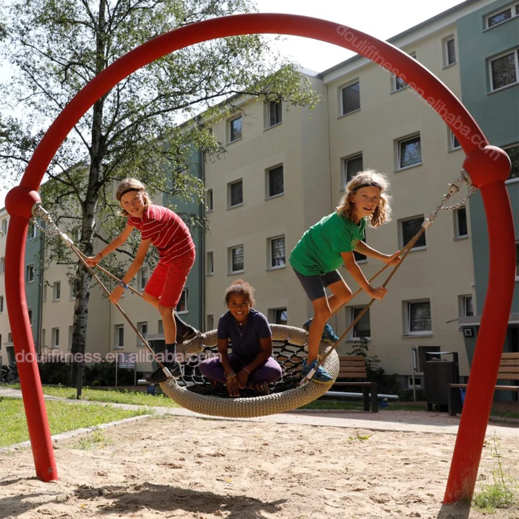 Douli outdoor single net woven hammock swing playground equipment