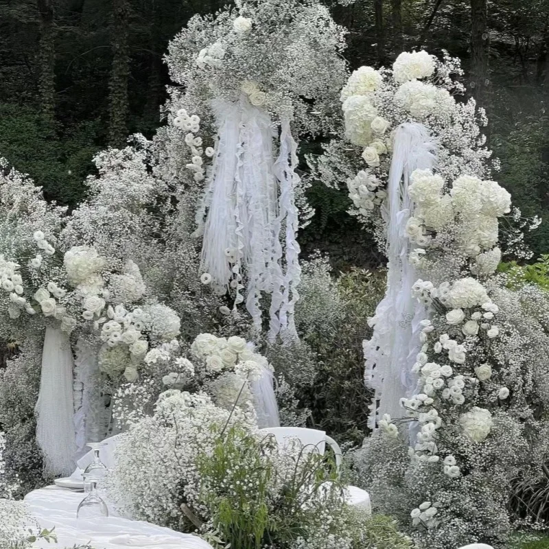 SN-AF01 Red yellow  bulk silk White gypsophila artificial flower bouquets real touch baby breath flower artificial