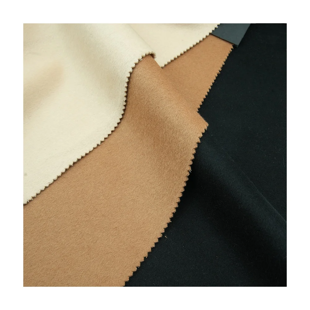 RTS High Standard 50%W 50%P Wool and Polyester Blend Woolen Fabric for Clothing Plain