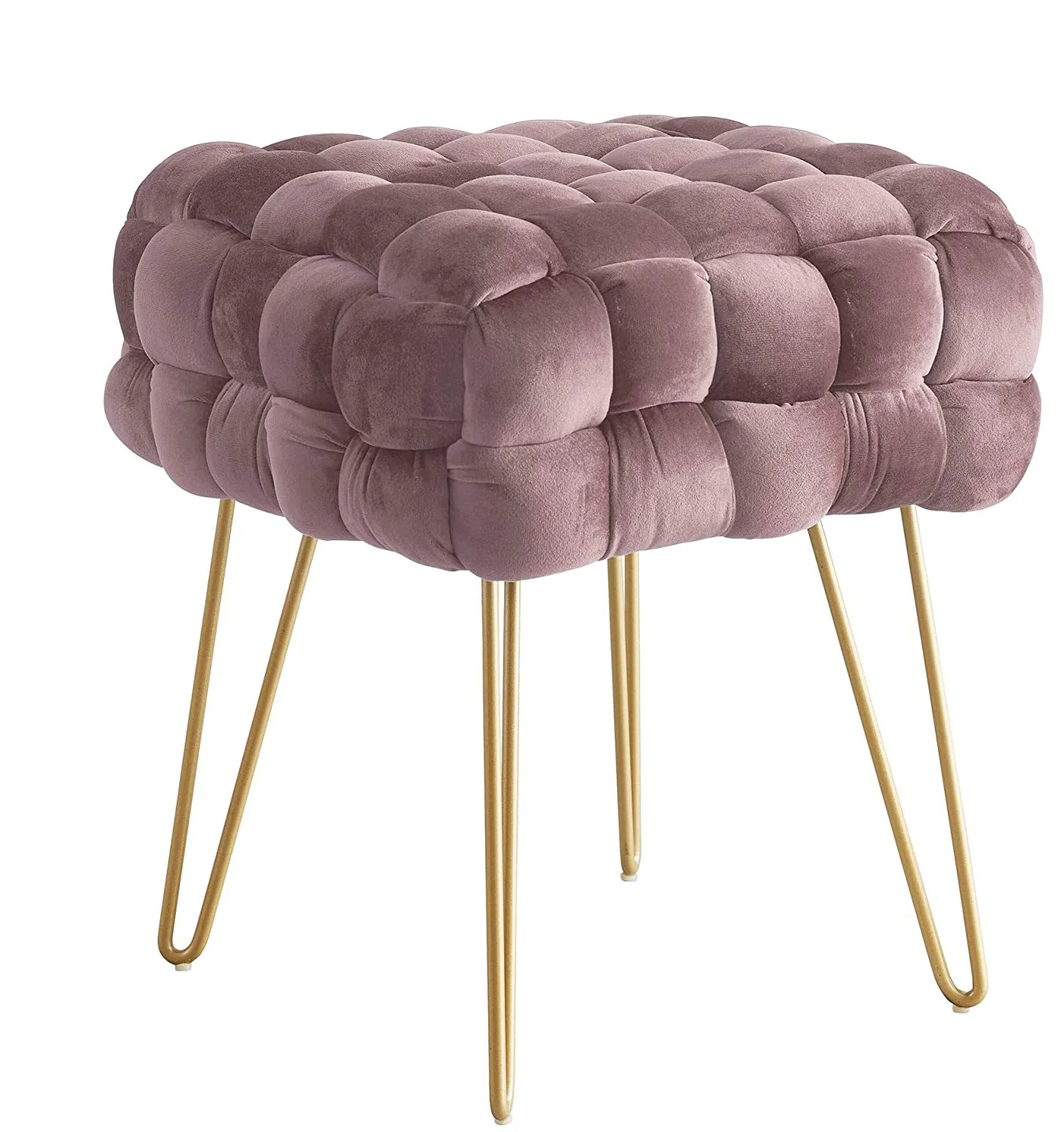 Лидер продаж, очень мягкий квадратный бархатный оттоманка для ног, современный роскошный металлический пуф