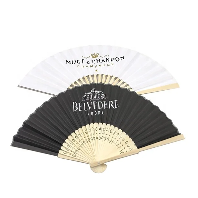 Promotional Gift Summer Portable Custom Printed Folding Logo Bamboo Hand Fan