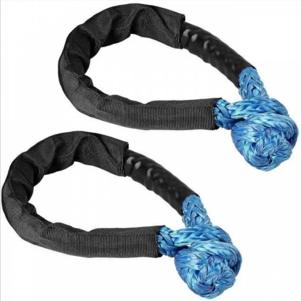 15 Tons 33500 pounds Amazon Hot Selling OEM Customized Logo Recovery Tow Strap Rope UHMWPE Soft Shackle