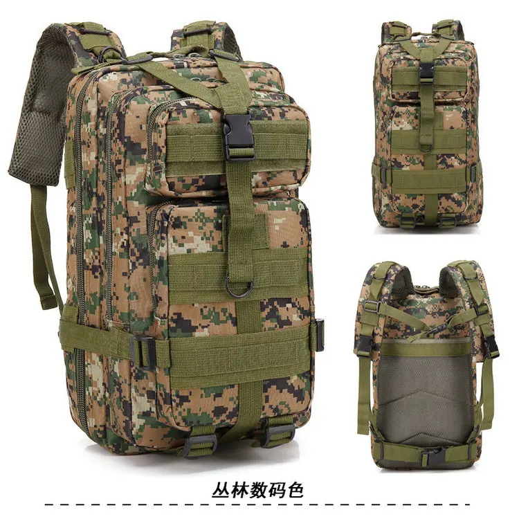 Camouflage Camo Green Leisure Designer Tactical Hiking Bag Mountain Hunt Camp Pack Outdoor Travel Sport Backpack for Men Women