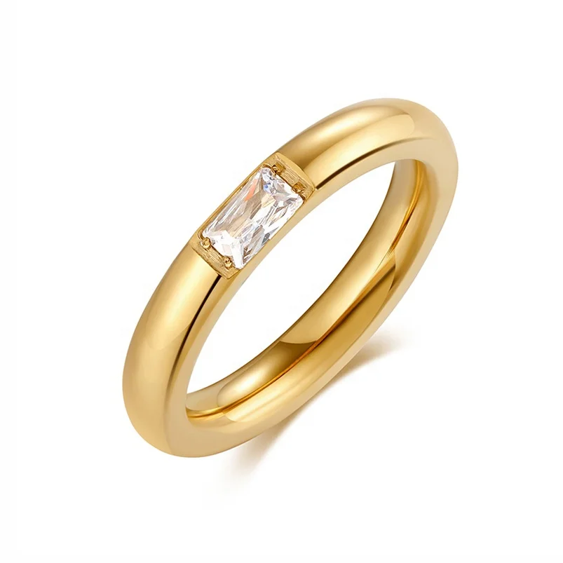 Gemnel 925 sterling silver jewelry 14k gold plated emerald green cut band ring