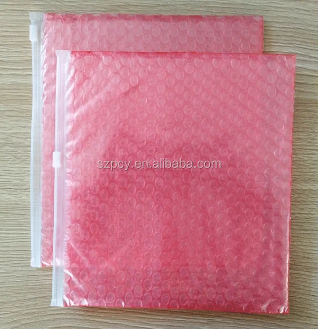 zippered bubble pouch bag compostable bubble wrapped zipper pouch bag