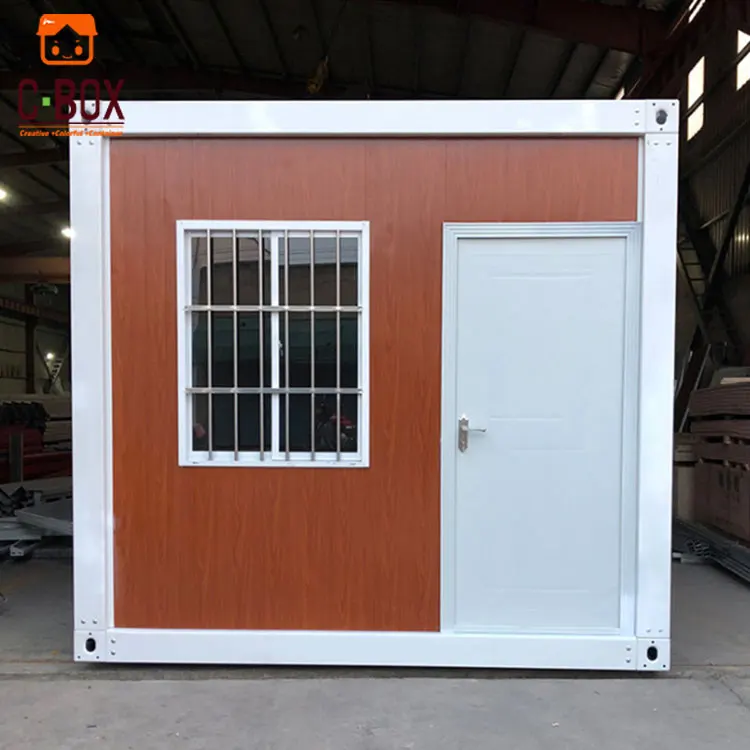 Cbox prefabricated quick assemble wood grain color wall panels modular container house