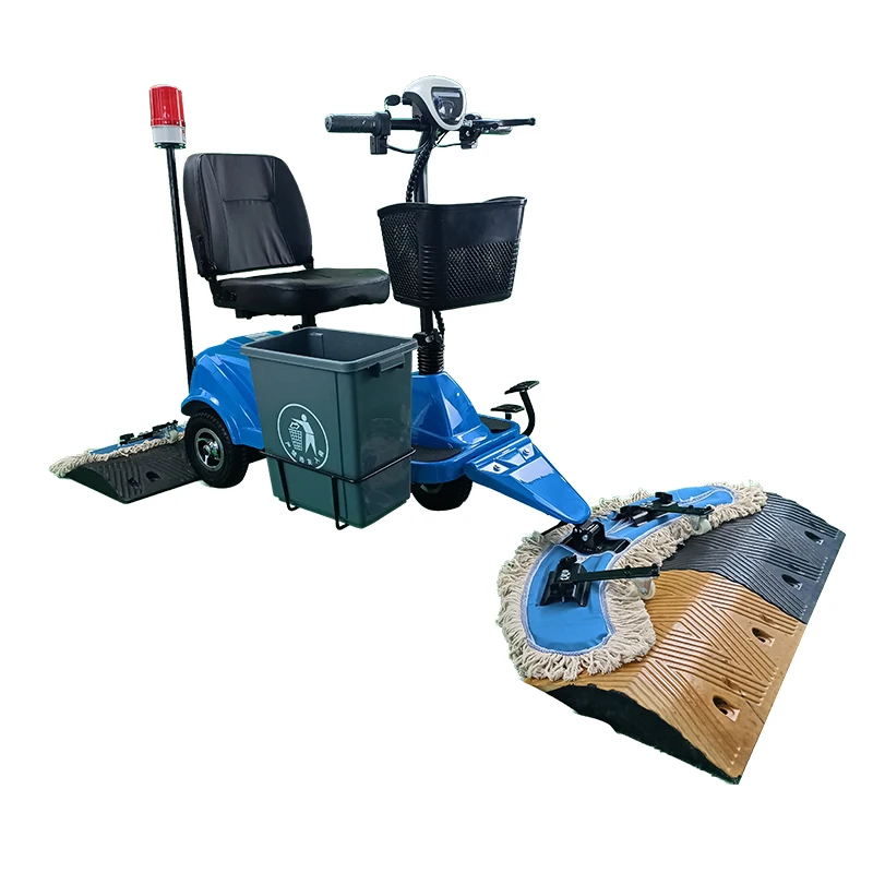 3 Wheels Mobility Cleaning Mop Scooter Electric Floor Cleaning Machine Driving Dust Cart Cleaning Mop Scooter