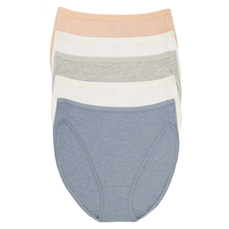 Hypoallergenic Plant-Based Organic Cotton Stretch High Cut Panty High Waisted Underwear brief for Women