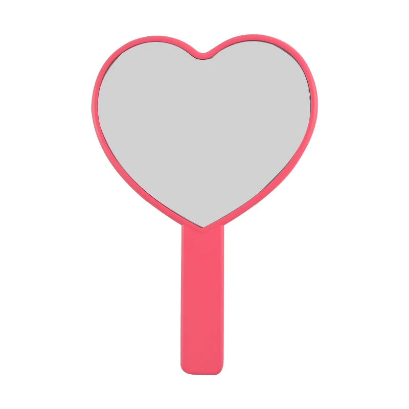 Heart shape Pocket Mirror vintage Hand small Round Plastic mini makeup Handheld logo custom held folded with beauty Mirrors