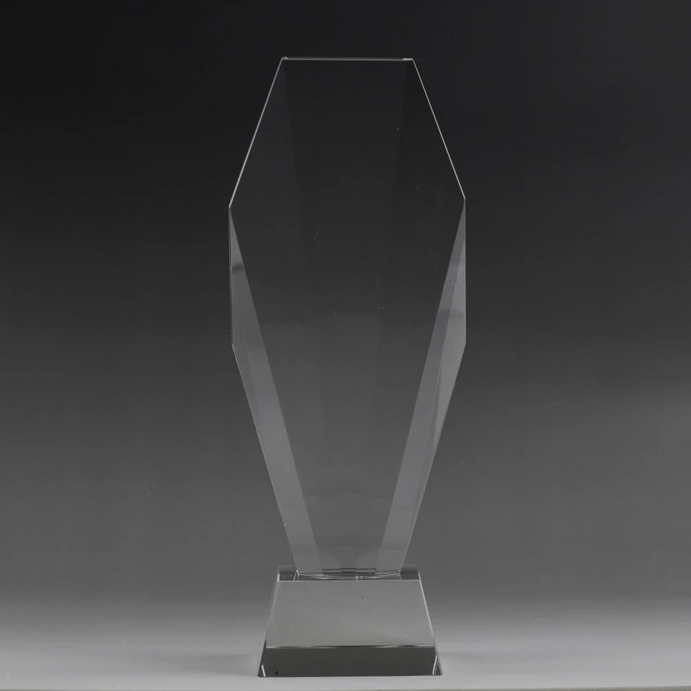 
Crystal trophy for Business awards shell shape sports glass trophy free custom logo 
