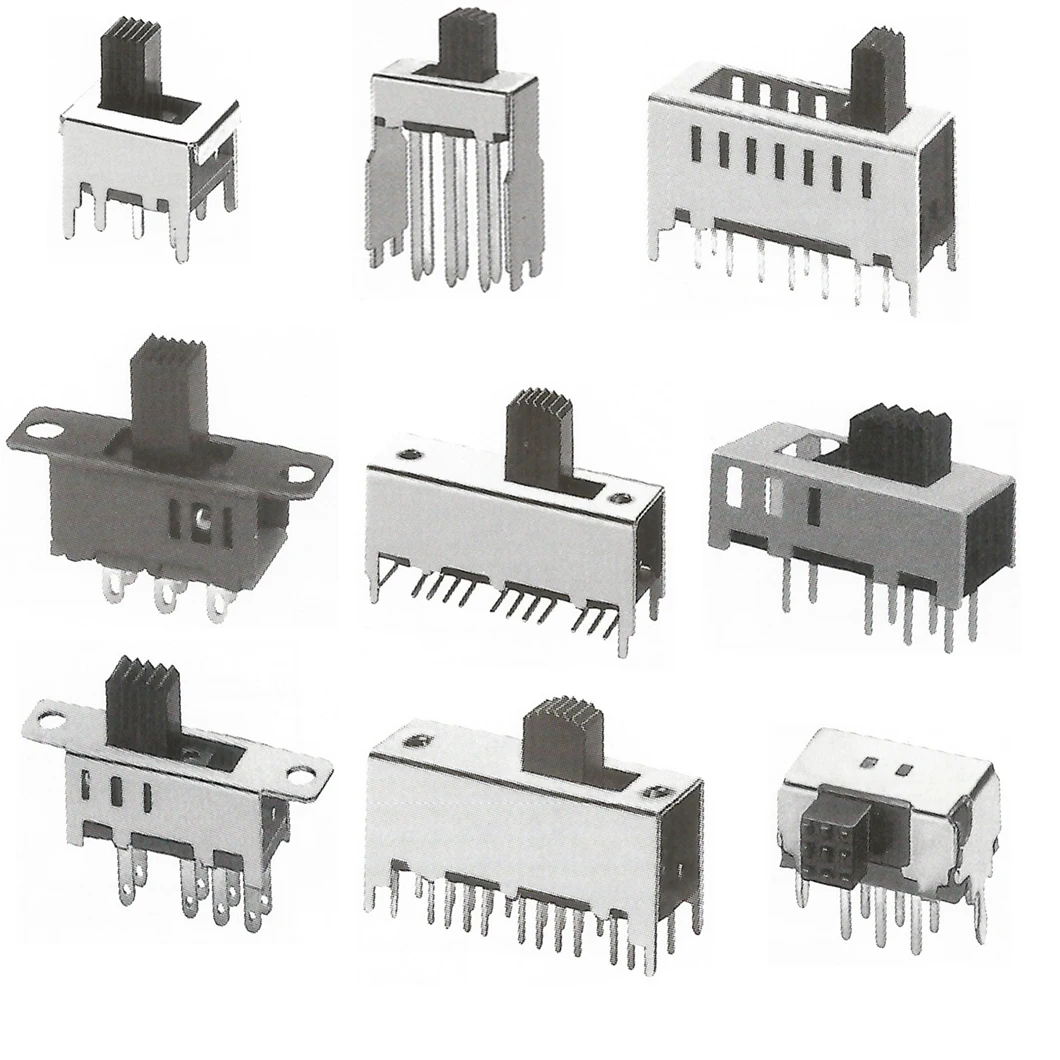 Factory Outlet SS- Series Side dial single row 3 pin micro slide switch 2-speed horizontal plug-in switch DC 50V 500mA