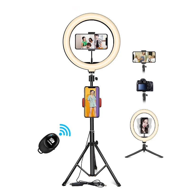 6 Inch Led Makeup Ring Light Photography Ring  Lamp Phone holder Makeup Led Ring Light with Stand 3000K-6000K