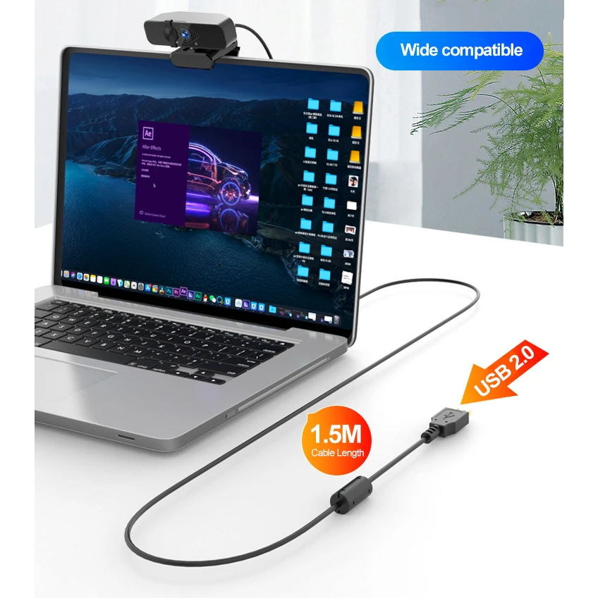 Usb-веб-камера FHD 2K для подкастов со