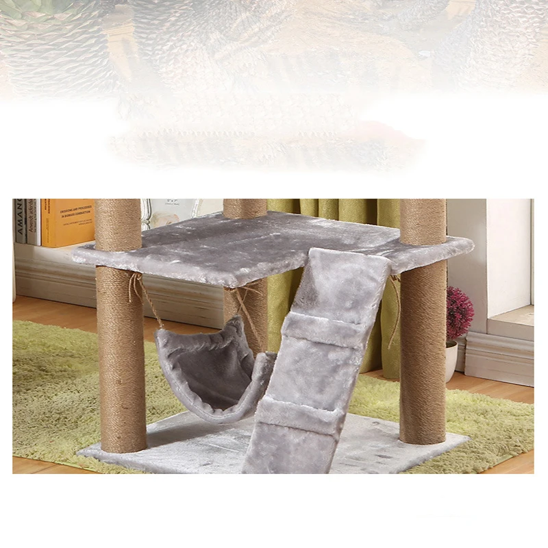 GMTPET Pet Products Factory custom big cat tree furniture best cat trees scratching post wooden scratcher tower cat tree house