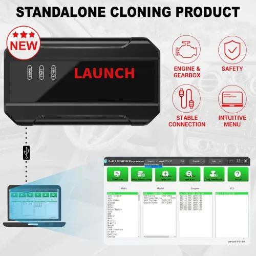 Original  Launch X-431 ECU & TCU Programmer Standalone Cloning Device 2D Menu for ECU Data Reading/Writing