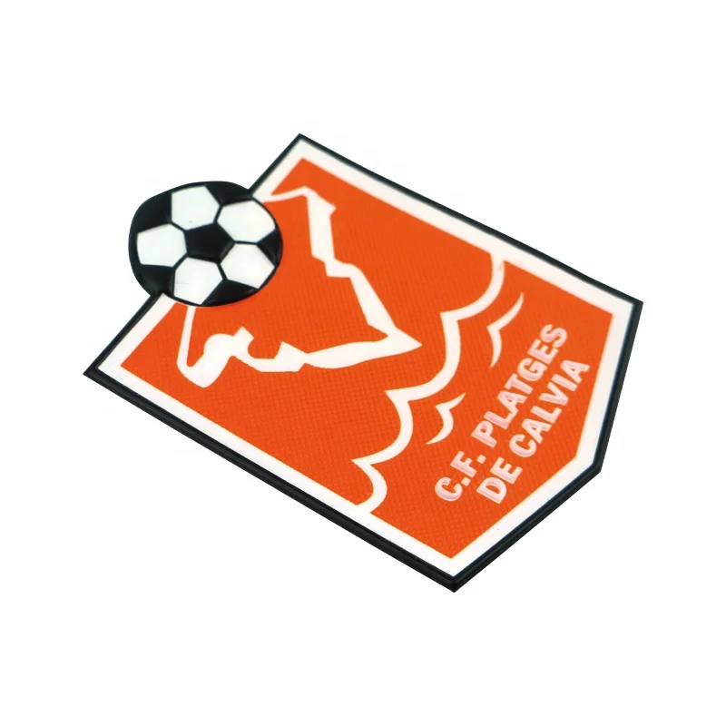 Garment Labels for Clothing Logo Embossed TPU Luxury Custom Brand Golden 3D Resin Customized Printed Football Shoes Soccer