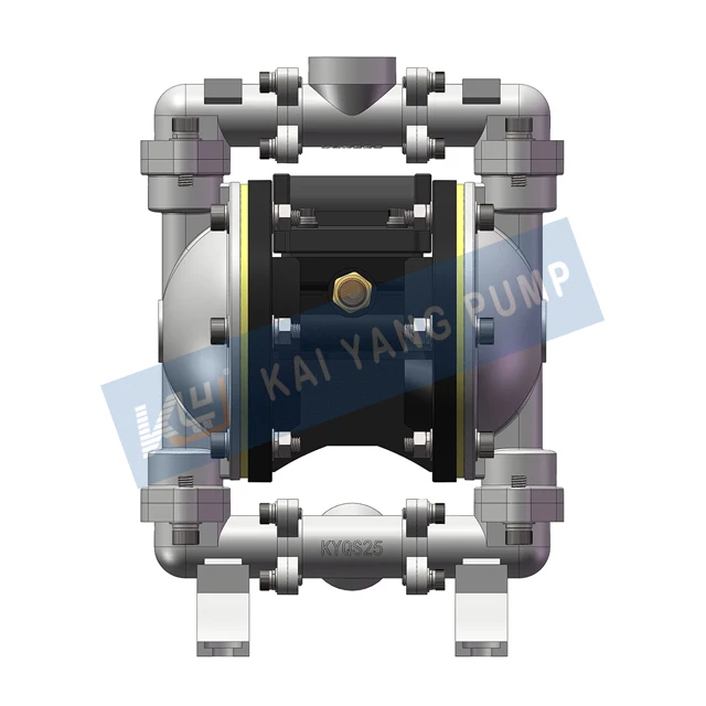 Stainless Steel 316L Pneumatic Double Diaphragm Pump Import And Export One Inch Highly Corrosive Media
