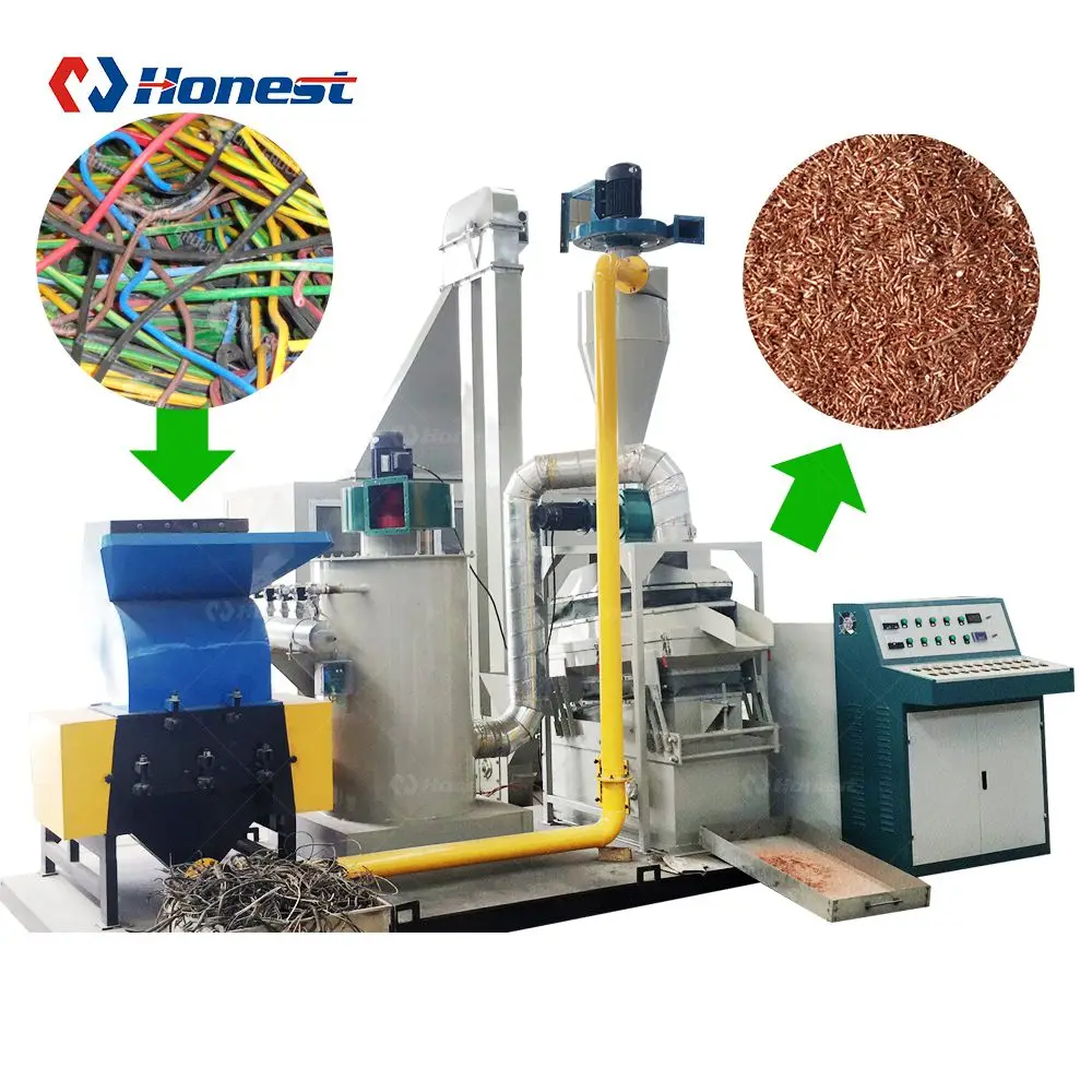 High Quality Wire Granulator Dry Type Recycle Plastic And Copper Seperate Machine Cable Wire Granulator Machines