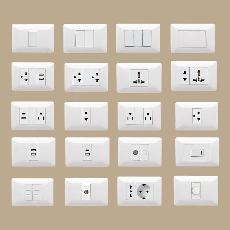 Hotel household wall switch socket electrical wall switches and sockets for usa