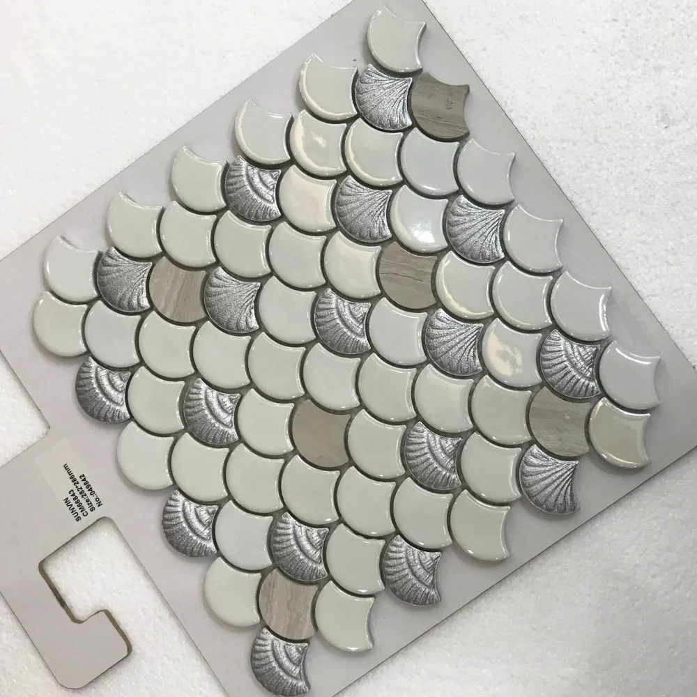Glossy Ceramic Mould Mosaic Tile For Exterior Wall Decoration Ceramic Mosaico