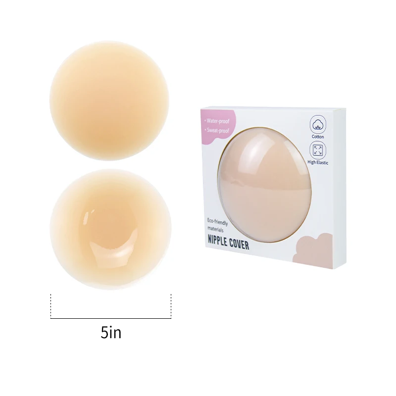 INVISFEEL Plus Size Medical-grade Silicone Reusable Nipple Cover Breast Nipple Pasties Self-adhesive Nipple Covers For Women