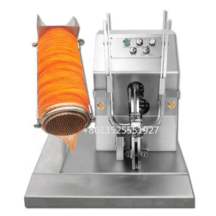 Automatic electric type fruit mesh bag packing machine onion net bag sealing clipper machine orange mesh bag clipping machine