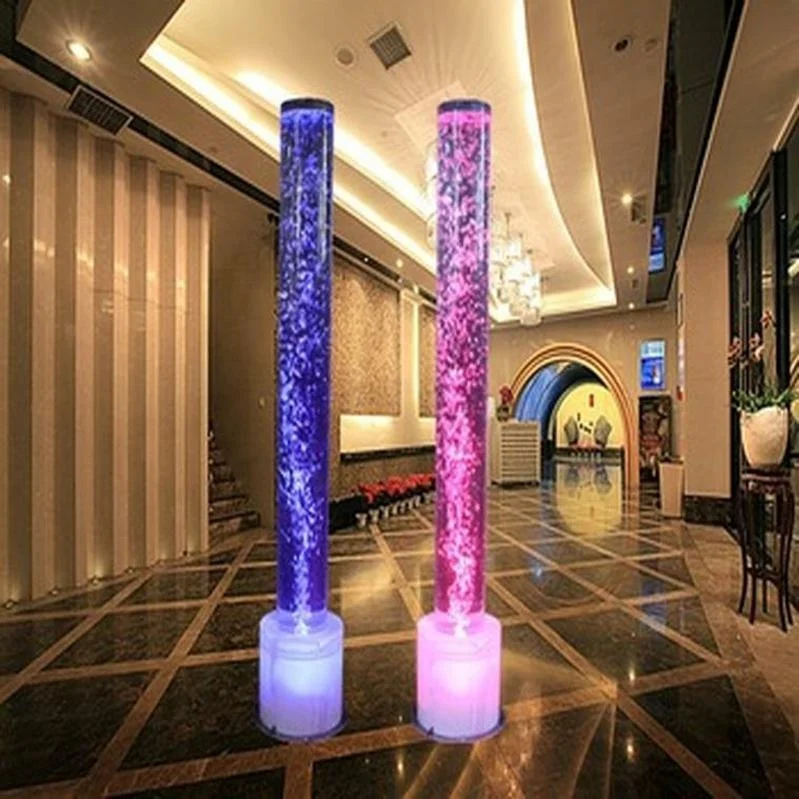 Factory direct sale led light pillar acrylic water fountain bright gate pillar light