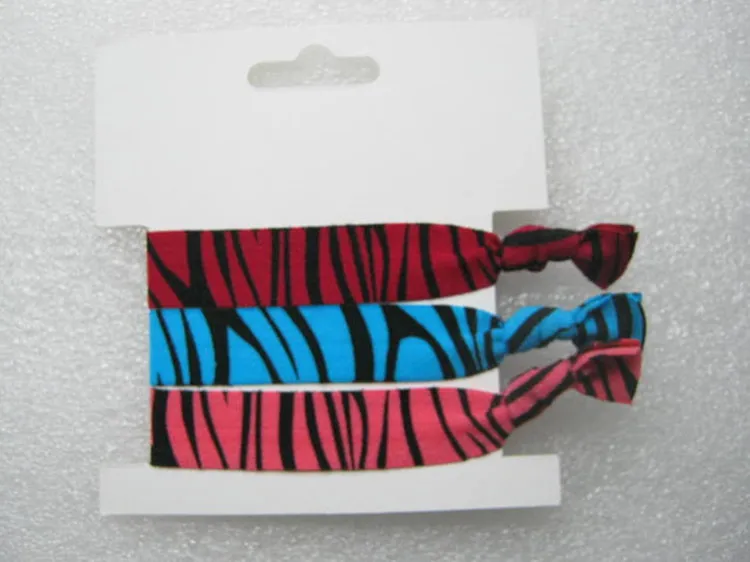 Custom Print Logo Elastic Hair Ties Satin Creaseless Knotted Hair Tie for kids