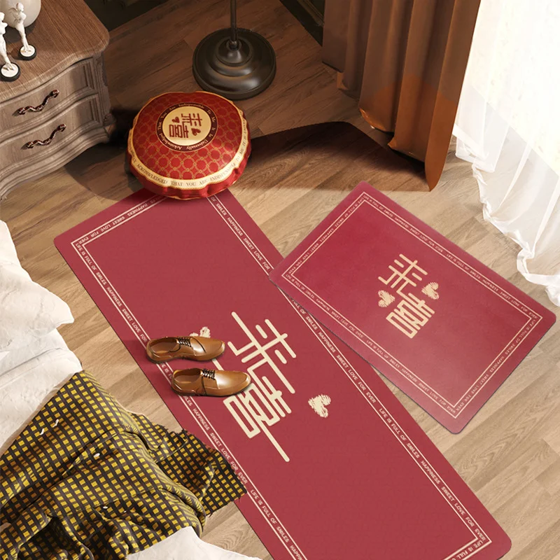 Kitchen floor mats household oil-absorbing non-slip mats home foot mats Nordic minimalist kitchen floor carpets