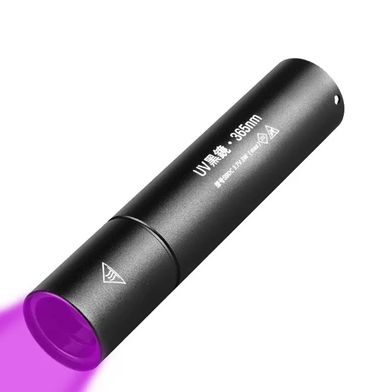 Фабрика SFC УФ-излучатель Черного зеркального фиолетового света 365nm AA USB яркий флуоресцентный агент Обнаружение ручки фонари факелы