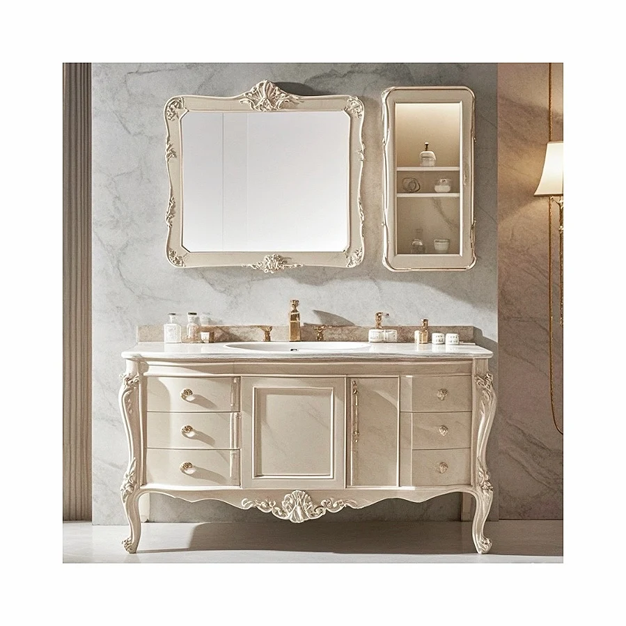 hot sale for wholesale Solid Wood Light Luxury wash basin modern bath set floating vanity bathroom vanity Bathroom Cabinet
