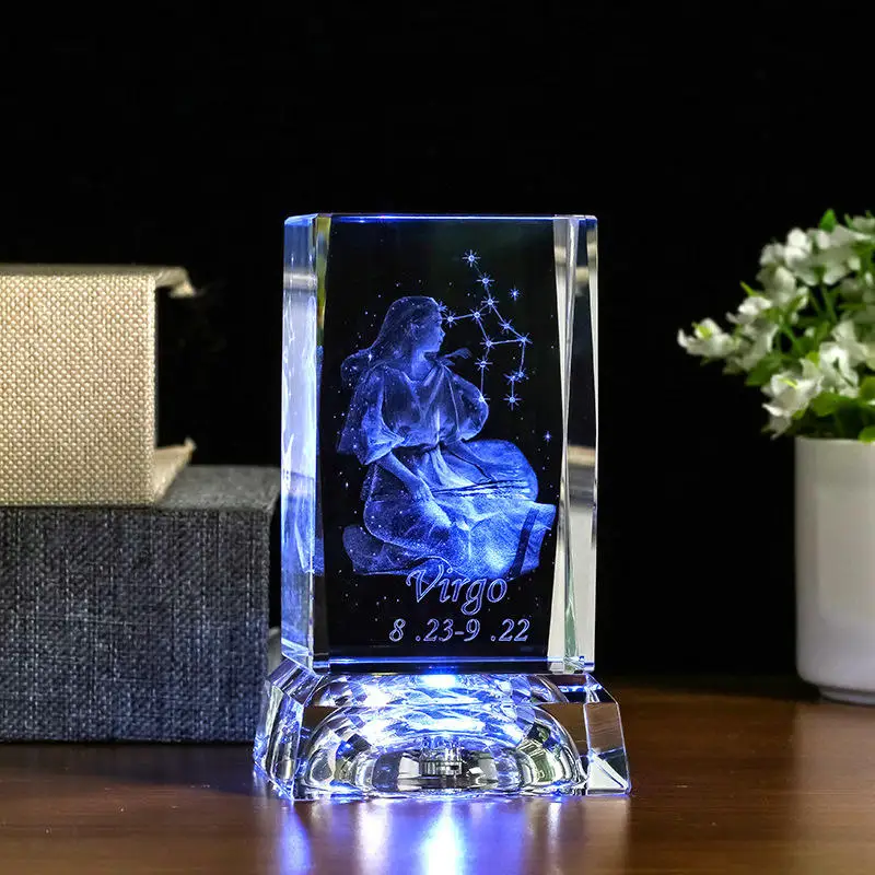 Honor of crystal 3d Block Laser Crystal Engraving Optical Crystal Cube For Decoration Souvenir Gifts