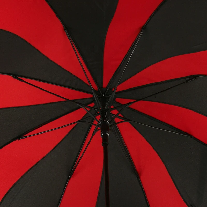 Fashion Dome Flower Petal Leaf Shape Automatic Ladies Swirl Walking Cane Umbrella