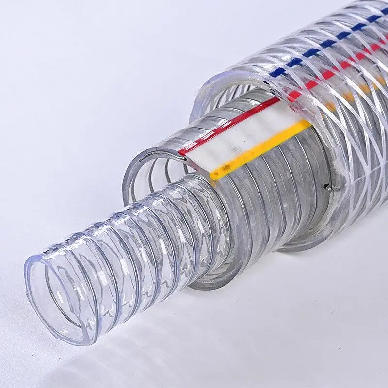 Оптовая продажа с завода гибкий плетеный спиральный стальной провод из ПВХ усиленный водооцинкованный всасывающий шланг