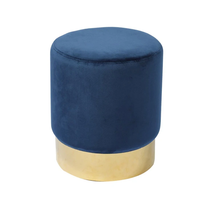 New Sale Dining Round Modern Indoor Home Luxury Foot Step Living Room Furniture Gold Metal Chairs Velvet